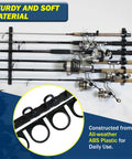 Ceiling Mount Fishing Rod Holder For Six Rods Ultimate Garage Storage And Easy Access Organization showing six rods horizontally