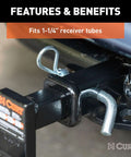 Half Inch Trailer Hitch Pin And Clip For One And A Quarter Inch Receivers, Easy Grip 105 Degree Bend, securing ball mount