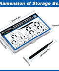 Dope External E Clip Circlip Retaining Rings Kit 550 Pcs with sizes M1.5 to M22, carbon steel, tweezers included, front view