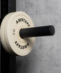 Fractional Weight Plates Set for Incremental Gains on Standard 2 Inch Olympic Bars, 10 Lb Pair, smooth fit shown on rack