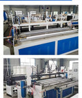 Rock Solid Mini Toilet Paper Making Machine With No Sweat Automatic Rewind Emboss Cutting Setup For Heavy Duty Small Batch Tissue Production Runs Now showing detailed view of the production unit.