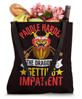 Paddle Harder Dragon Boat Racer Tote Bag For Teamwork Fans And Race Day Junkies with groceries inside