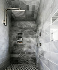 High Rise Shower Arm And Flange With Ten And A Half Inch Gooseneck Wall Riser Solid Brass Brushed Nickel Square Design