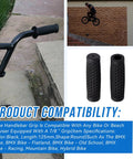 Seven Eighths Inch Bike Grip For Beach Cruisers And All Terrain Bikes Black 125mm Round Handlebar Grip BMX Mountain