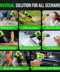 Cordless Leaf Blower Turbo Jet Power, Lightweight Handheld Design That Is Super Handy, 6 Adjustable Speed Settings for universal uses