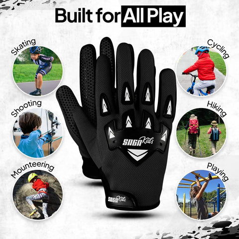 Youth Motocross Gloves For Kids And Teens Pro Grade Protection For Dirt Bike And BMX Riders Durable Grip Breathable Comfort Fit