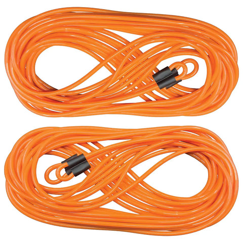 Double Dutch Licorice Speed Jump Ropes Set of 2 Orange 30 Ft Color Coded Lengths Durable Vinyl Ropes for Fast Smooth Rotations
