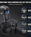 Badass H Pattern USB Gearshift Knob Compatible With Logitech G29 G27 G25 G920 H Shifter, showing joystick installation detail.