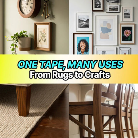 Double Sided Stair Tread Tape 2 Inch By 20 Yard Heavy Duty Non Slip Rug Gripper showing versatility in home settings