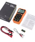 All In One Digital Multimeter 2000 Count Display With AC And DC Voltage Current Ohm Diode Continuity Temperature NCV and accessories