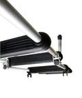 Removable Folding 5 Step Pontoon Boat Ladder With Anodized Aluminum Tubing Built Tough And Holds Up To 300 Lbs Stows Easily On Deck With Rail Mount Clips For Quick Access And Compact Storage, folded 5-step aluminum ladder