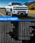 White Silverado truck on highway, vehicle fitment list for Oil Pump And Timing Chain Kit For Chevy And GMC LS Engines Fits Silverado Tahoe Suburban