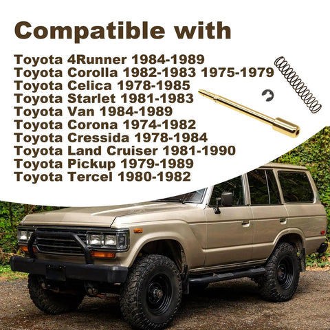 Rock Solid Heavy Duty Brass Steering Wheel Horn Contact Plate And Plunger Pin Kit Fits Toyota Models Original Style Pro Grade Interior No Sweat Installation 8431220011 with compatible models listed.