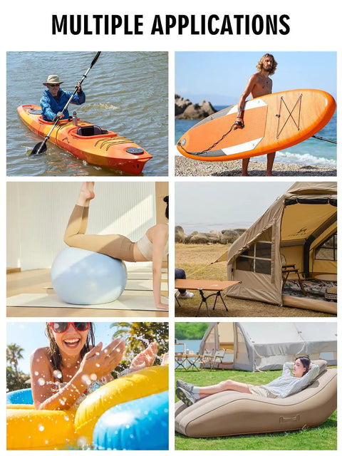 Electric Paddle Board Pump With Dual Stage Inflation 20 PSI High Pressure Rechargeable SUP Pump for inflatables and outdoor gear