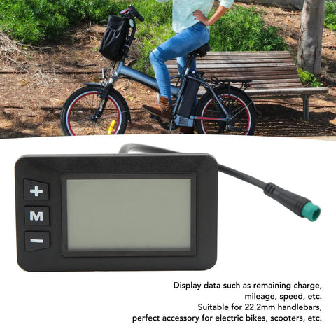 Real Time Battery Readout Electric Bike LCD Meter Panel for 36V Cycling With Real Time Data Display and Durable Housing