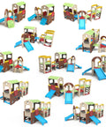 Young Explorers Modular Outdoor Playset For Kids Ages 18 Months To 6 Years with 12 configurations of slides and playhouse