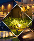 Low Voltage LED Landscape Lights 12V 24V Waterproof IP66 Outdoor Spotlights 8 Pack 2700K Warm White 800 Lm illuminating outdoor areas