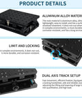 XY Axis Manual Stage With Precision Lead Screw Drive, top view showing aluminum alloy material details and locking mechanisms