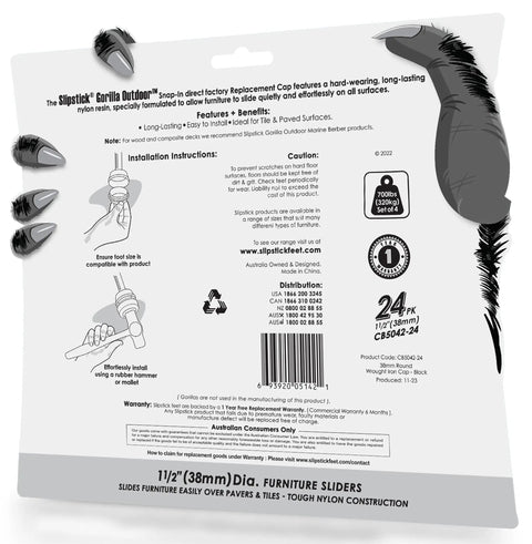 These Dang Tough Nylon Glide Caps For Wrought Iron And Metal Patio Furniture Are Heavy Duty Replacement Floor Protectors That Keep Your Deck Scratch Free And Totally Looking Fresh - 24 pack installation instructions.