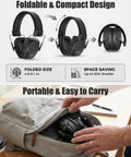 High Quality Hearing Protection Ear Muffs SNR 29 dB Noise Canceling for Adults Teens with foldable design and portable carry.
