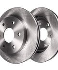 4WD Front Wheel Bearing Hub Brake Kit For 2015 2016 2017 Ford F-150 6 Lug With Front Ceramic Brake Pads Rotors Hubs And Brake Cleaner Fluids Included Today showing close-up of two brake rotors