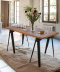 Dining table with Industrial A Shaped Table Leg Bracket Black For Computer Desk Coffee Table Kitchen Dining Tables Cast Iron