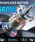 Dope Folding Electric Bike For Adults And Teens, 560W motor showcase with 14 inch wheels and brushless motor design