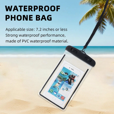 Large Mesh Dive Bag For Scuba Gear And Snorkeling Essentials With Waterproof Phone Pouch at beach
