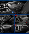 Center Console Hanging Organizer Tray For Chevy Silverado Sierra 1500 2019-2026 And Silverado 2500HD 3500HD 2020-2026 visible in truck cab.
