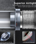 Magnetic Dryer Vent Connector Kit With No-Fuss Quick Connect Tech, 4-Inch Duct, showing airtight seal and countersunk design.