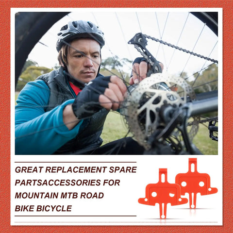 Person fixing bike with 4 Pack Bicycle Disc Brake Spacers, Lightweight Plastic Disc Pad Spacers for Hydraulic Disc Brakes