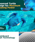 Hot Tub Scum Absorber Turtle 2 Pack Floating Spa Sponge Scoop for maximum cleaning power and reusable mesh technology.