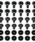 Gun Holster Hardware One Half Inch Posts And One Half Inch Chicago Screws Kit Twelve Sets Black Open Slotted Fasteners With Washers