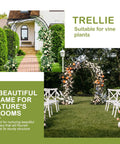7Ft Heavy Duty Metal Garden Arch Arbor For Weddings And Outdoor Decor Rugged Black Arbor Archway With Ground Stakes Elegant Trellis Frame To Support Vines Roses And Climbing Plants On Lawn Or Patio