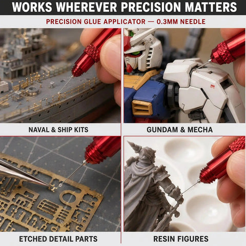 2 In 1 Precision Glue Applicator And Airbrush Nozzle Cleaner Tool with micro tip used on models and etched parts