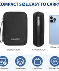 TSA Approved Peptide Travel Case With Vial Holder for 3ml or 1ml Vials, compact size compared to iPhone 13 Pro, EVA hard shell.