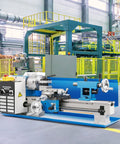 9 Inch Mini Metal Lathe Benchtop Machine With 1100 Watt Variable Speed Up To 3000 Rpm Heavy Duty Cast Iron Body in a factory setting.