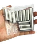 12 Pack 304 Stainless Steel Spacer Standoff Bushing Set Three Eighths Inch Inner Diameter One Half Inch Outer Diameter One And One Half Inch Length Plain Finish Round Metal Spacers For Three Eighths Inch Screws Bolts And Rods, bag view