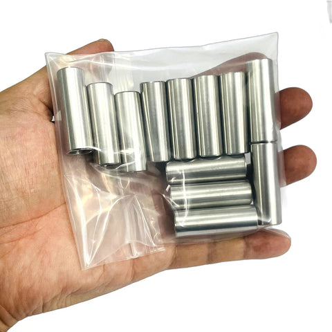 12 Pack 304 Stainless Steel Spacer Standoff Bushing Set Three Eighths Inch Inner Diameter One Half Inch Outer Diameter One And One Half Inch Length Plain Finish Round Metal Spacers For Three Eighths Inch Screws Bolts And Rods, bag view