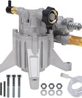 Beefy 3400 PSI Replacement Pressure Washer Pump With 2.5 GPM And 7/8 Inch Shaft, includes bolts and hose, for gas power washers.