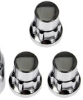 Keep Your Ride Locked Down With These Snag Proof Chrome Acorn Wheel Nut Locks And Keyed Security Set Featuring Half 20 Thread Heavy Duty Steel Constructed For Daily Drivers And Lifted Trucks - chrome acorn nut locks set with five pieces.