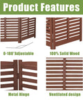 Product features of 32 Inch Wide By 38 Inch High Three Panel Outdoor AC Fence Screen with adjustable and ventilated design