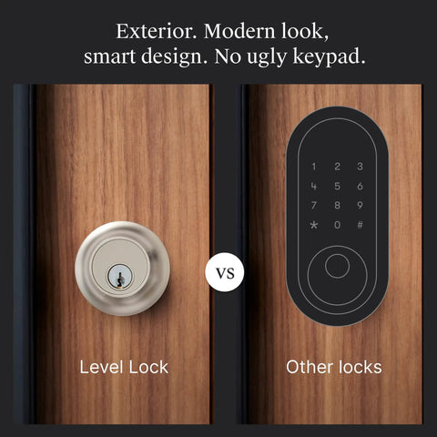 Worlds Smallest Smart Lock With Built In Matter And Bluetooth Hiding Tech Inside Your Door For Sleek Security Satin Nickel