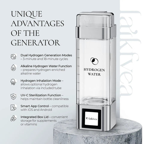 Hydrogen Water Bottle Generator Pro Portable Alkaline H2O Machine With 9000 PPB features and design