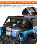 Rear Trunk Cargo Rack Basket Tray For Jeep Wrangler JK 2007 To 2026 Four Door Hardtops loaded with camping gear and elastic net