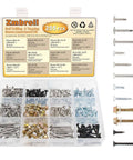 All Purpose Self Drilling And Self Tapping Screws Kit For Drywall Metal And Wood Zinc Plated Assortment in storage case