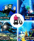 Magnetic Scuba Regulator Hose Holder For Octopus And Hose, Adjustable Tank Retainer Clip Attaches To Your BCD, Red 2 Pack