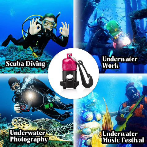 Magnetic Scuba Regulator Hose Holder For Octopus And Hose, Adjustable Tank Retainer Clip Attaches To Your BCD, Red 2 Pack