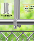 Nine Pack 1-3/8 Inch Chain Link Fence Extension Kit With 19.5 Inch Height, Galvanized Steel Post Extenders for dogs and privacy