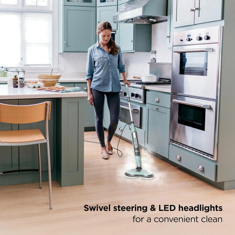 Heavy Duty Steam And Scrub Mop For Hard Floors All In One Deep Cleaning Game Changer That Knocks Out Grime Like A Dream in sleek grey.
